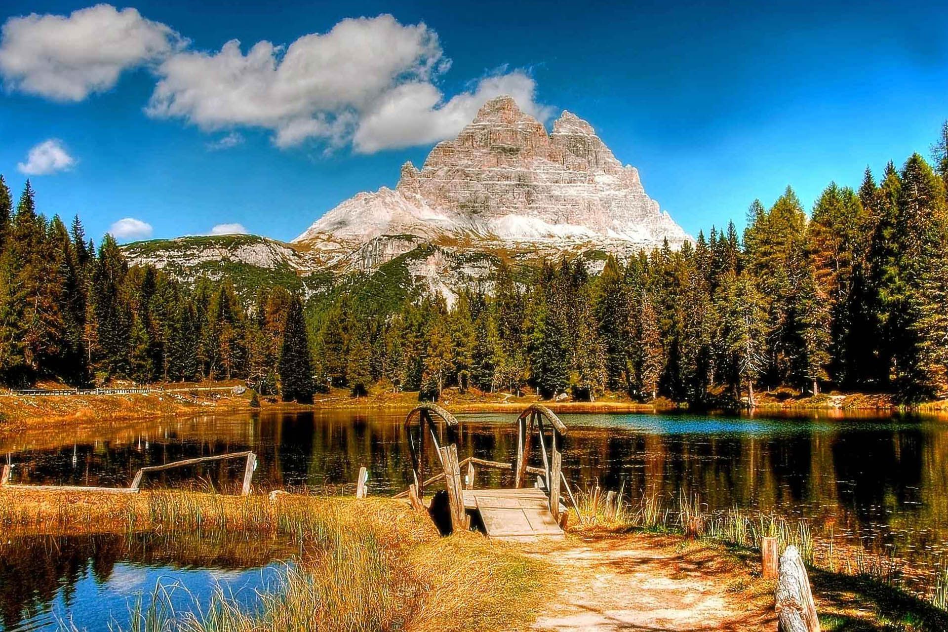  Lake Antorno Hintergrundbild 1920x1280. Chalet Lago Antorno. Herbst Abenteuerfotos