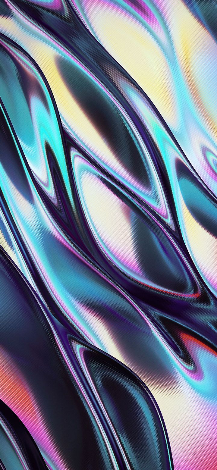  Futurismus Hintergrundbild 720x1560. Abstract Aesthetic Liquid Metal Waves