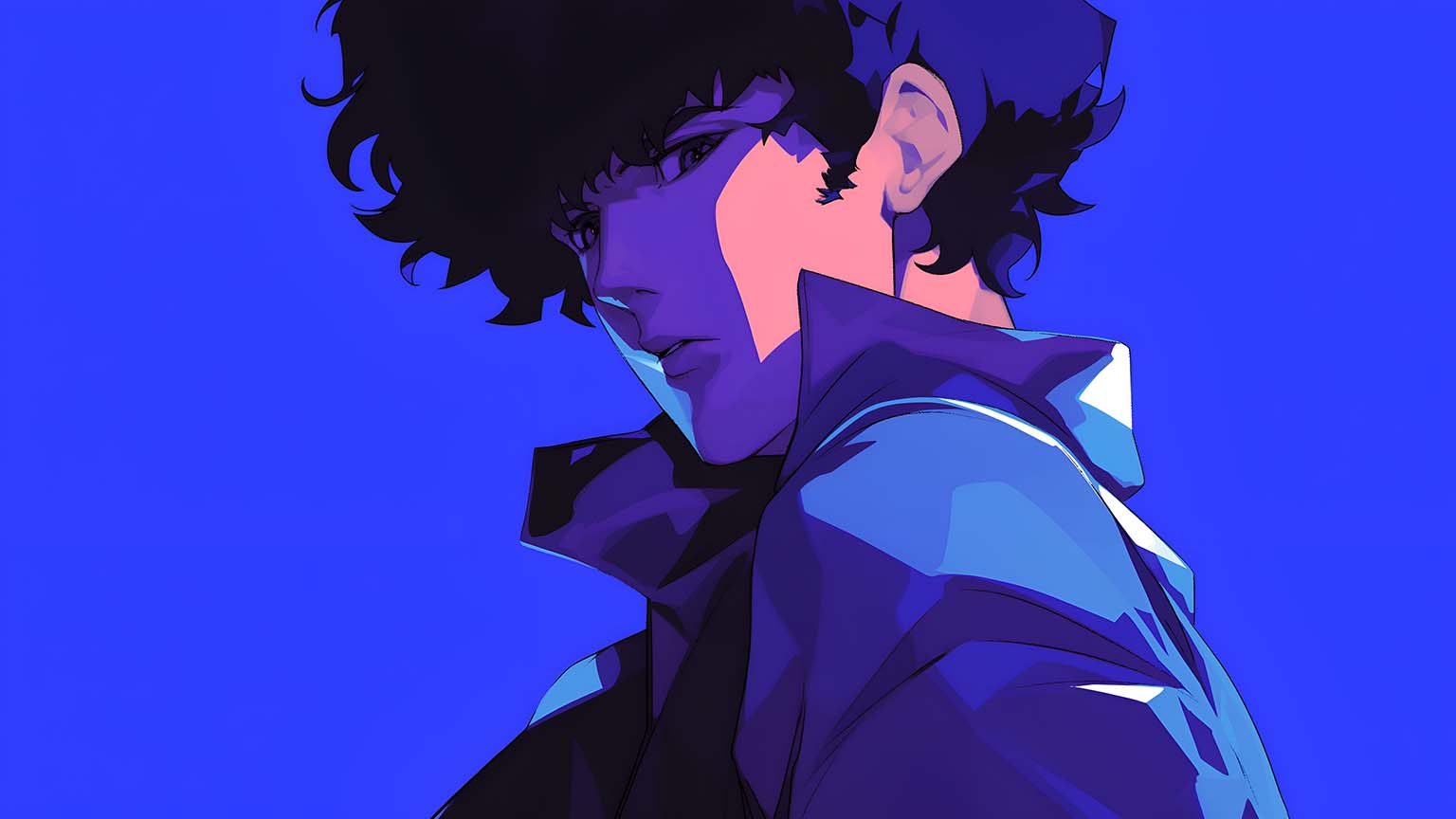  Spike Hintergrundbild 1536x864. Spike Spiegel Cool Blue Anime Desktop Wallpaper in 4K