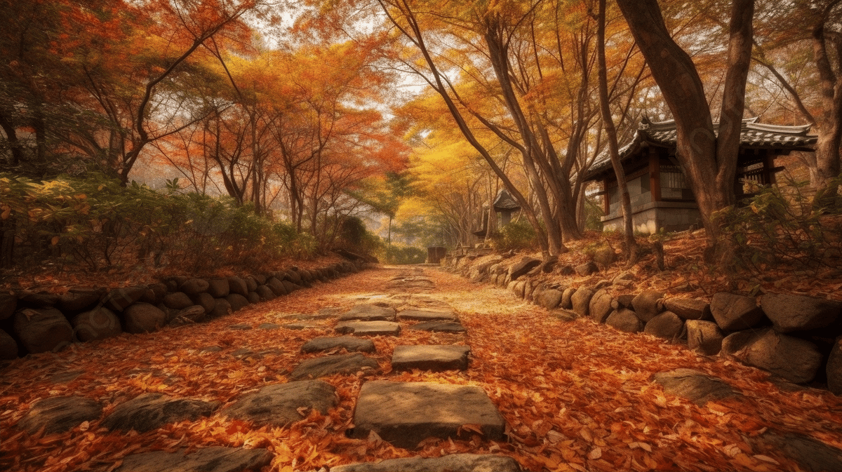  Herbst Schöne Landschaft Hintergrundbild 1200x673. Straße Durch Einen Park In Einer Koreanischen Herbstlaub Landschaftstapete, Herbstblätter Herbst Korea, HD Fotografie Foto, Herbst Hintergrund, Foto und Bild zum kostenlosen Download