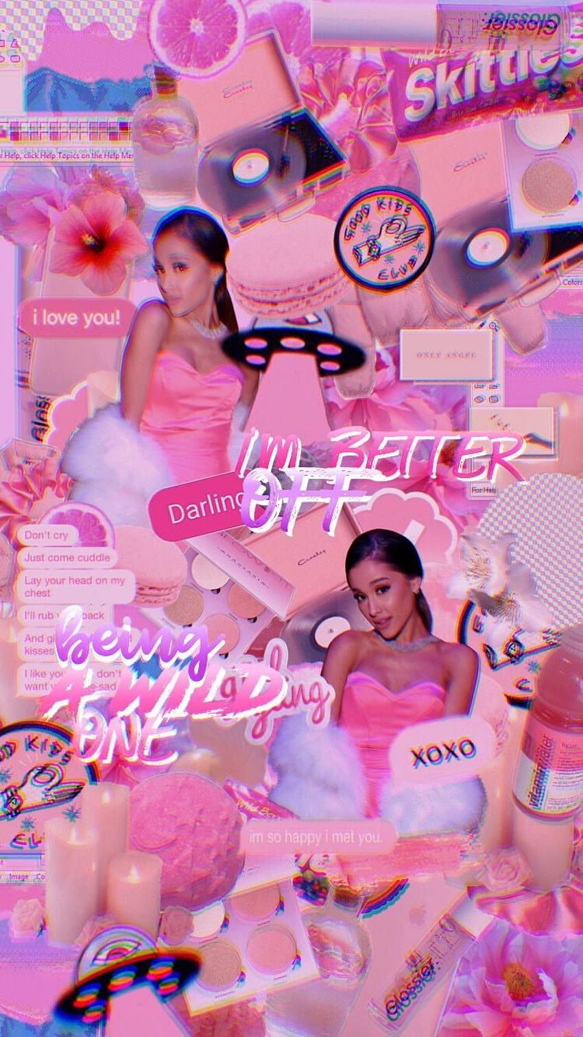  Handy Ariana Grande Hintergrundbild 850x1512. Rosa Ariana Grande Ästhetik HD Handy Hintergrundbild