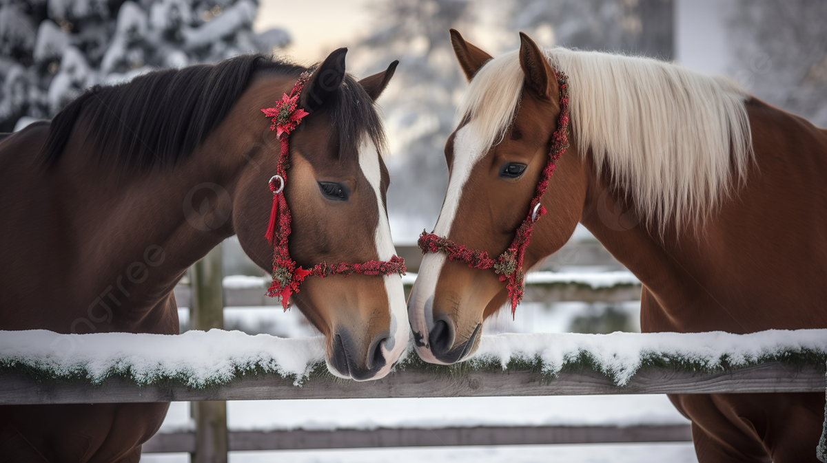  Herbst Und Pferd Hintergrundbild 1200x673. Zwei Pferde Stehen Neben Einem Zaun Im Schnee, Weihnachtsbild Von Pferden, Pferd, Tier Hintergrund, Foto und Bild zum kostenlosen Download