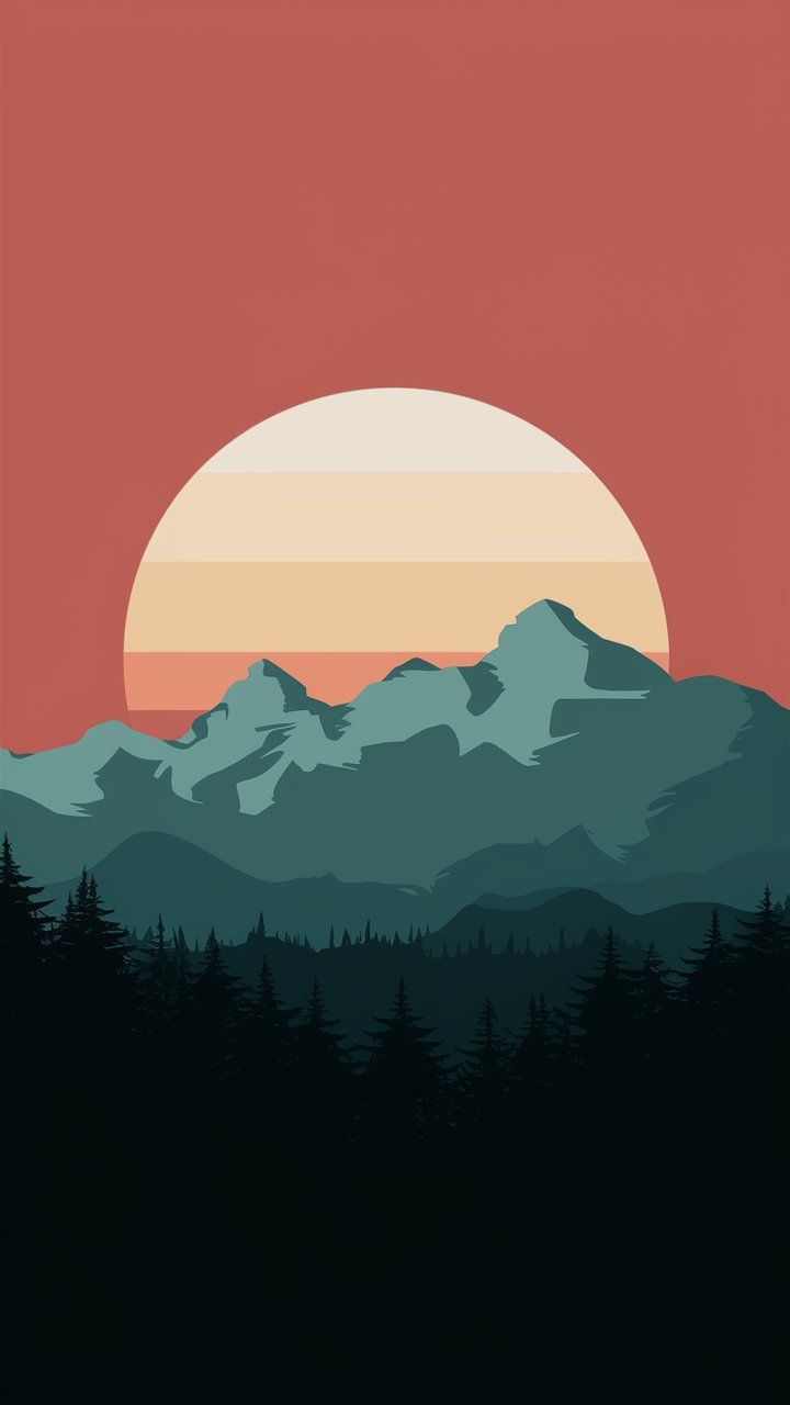  ästhetik Hintergrundbild 720x1280. Beauty of Nature: iPhone Aesthetic Wallpaper Illustration of Sunset Nimo AI