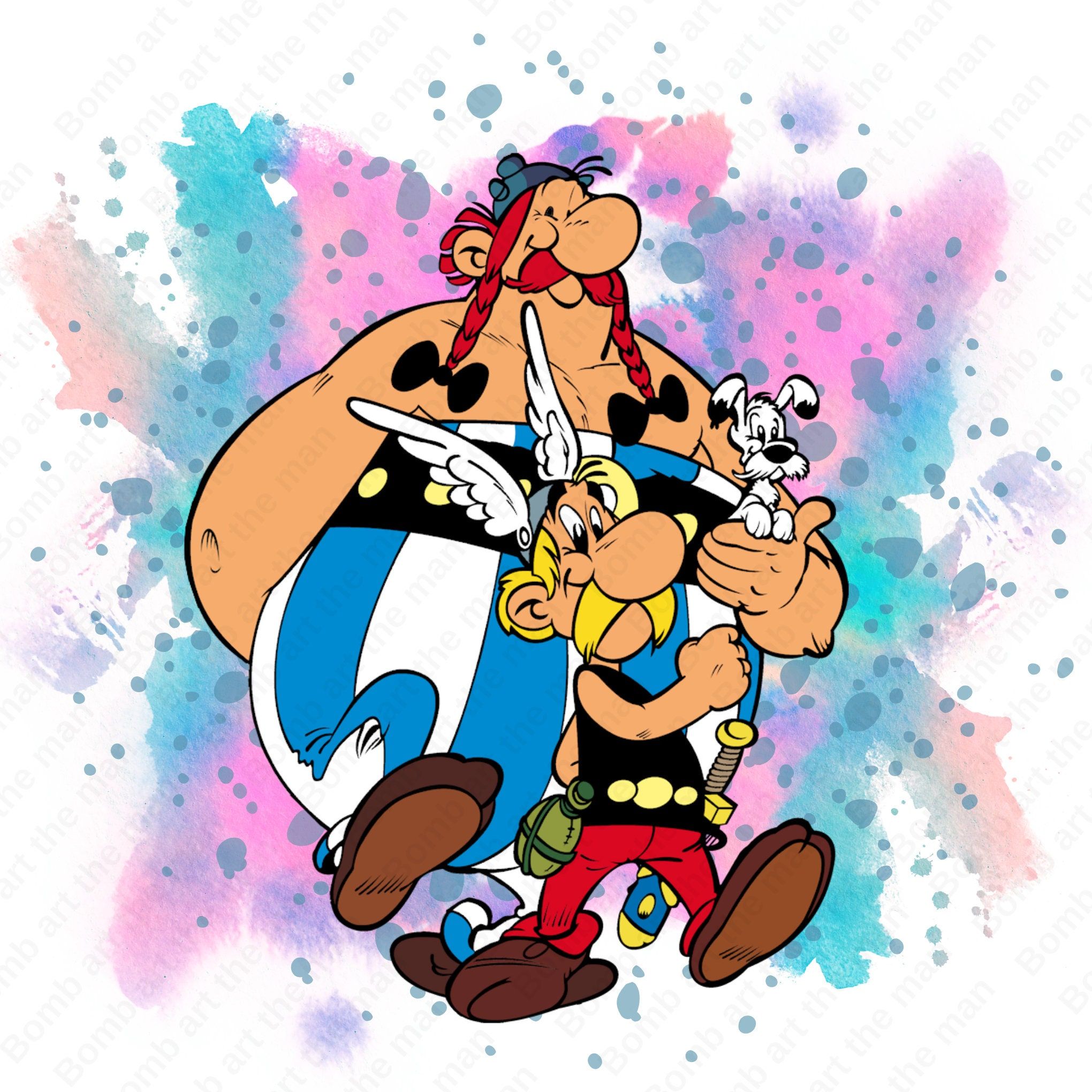  Asterix Hintergrundbild 2040x2040. Asterix and Obelix Clipart, Watercolor Background, Asterix Png, Obelix Png, Instant Download Hong Kong