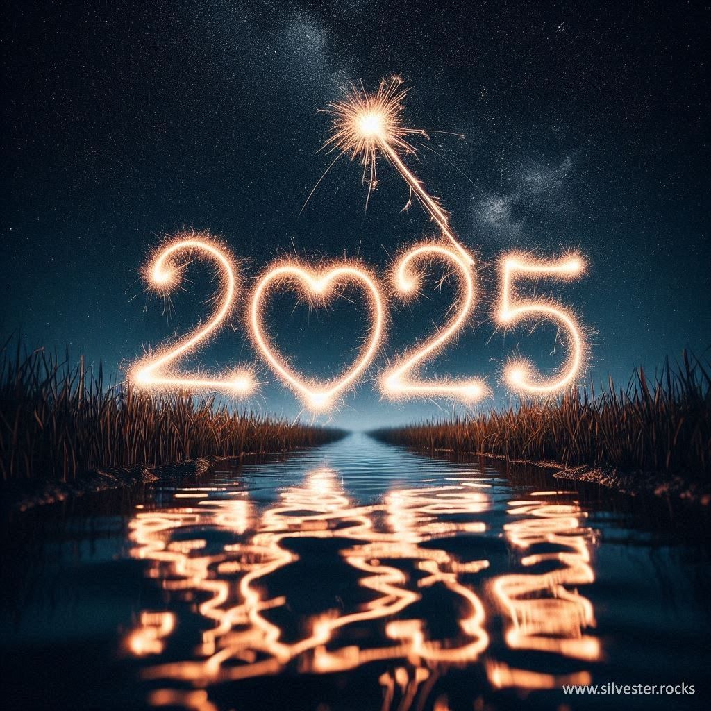  Frohes Neues Jahr 2025 Hintergrundbild 1024x1024. Silvester Bilder Rutsch ins neue Jahr 2025