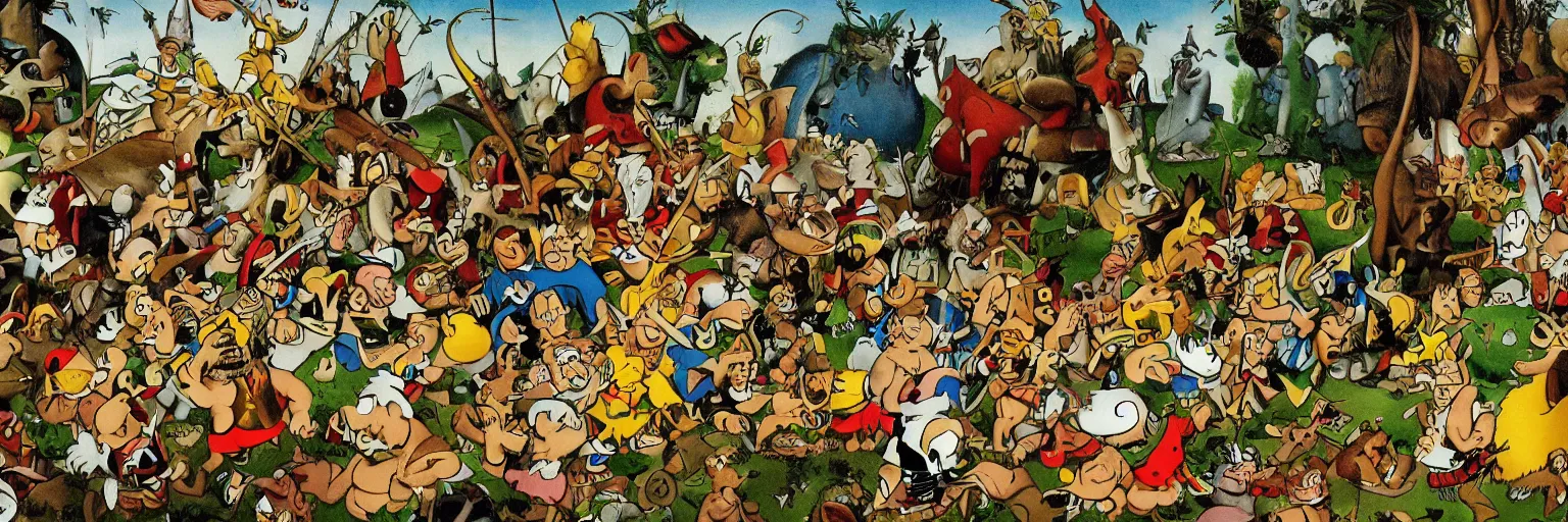  Asterix Hintergrundbild 1536x512. Asterix and Obelix in the Garden of Earthly Delights