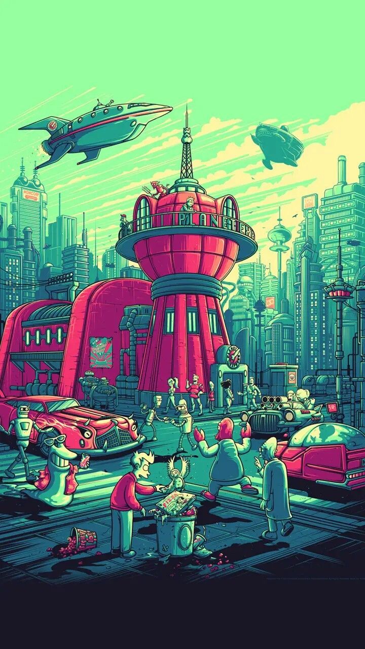  Futurama Hintergrundbild 720x1280. Pin page