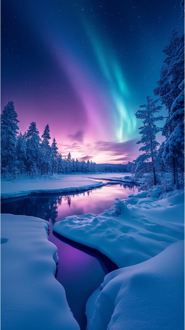  Polarlichter Hintergrundbild 736x1308. Finland Nature Travel Aesthetic Wallpaper