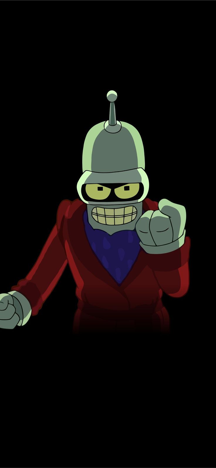  Futurama Hintergrundbild 736x1592. Bender Futurama Cave iPhone Wallpaper