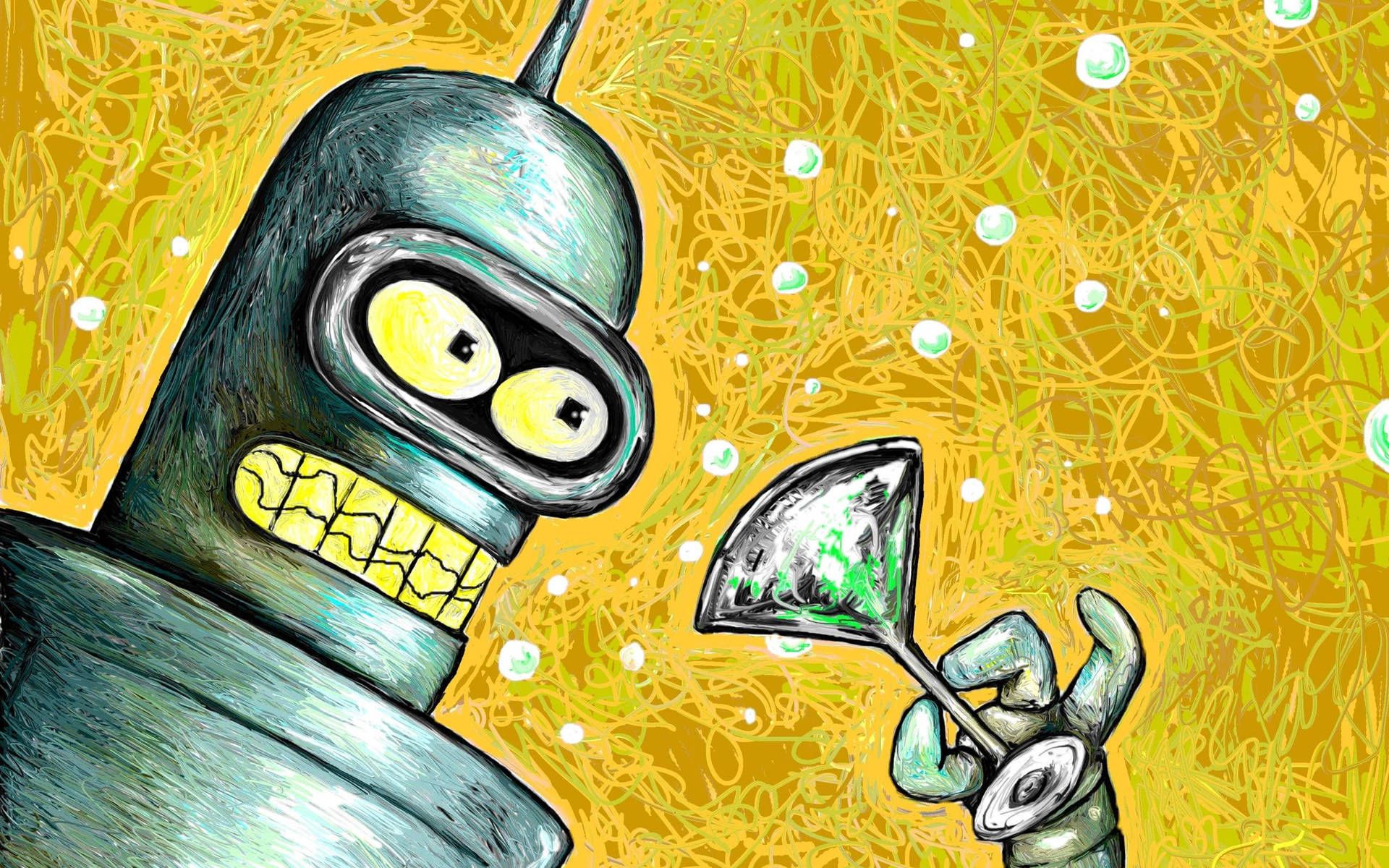  Futurama Hintergrundbild 1920x1200. Bender Background