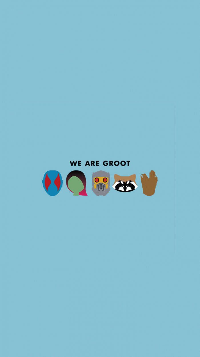  Groot Hintergrundbild 700x1245. Download We Are Groot Marvel Aesthetic Wallpaper