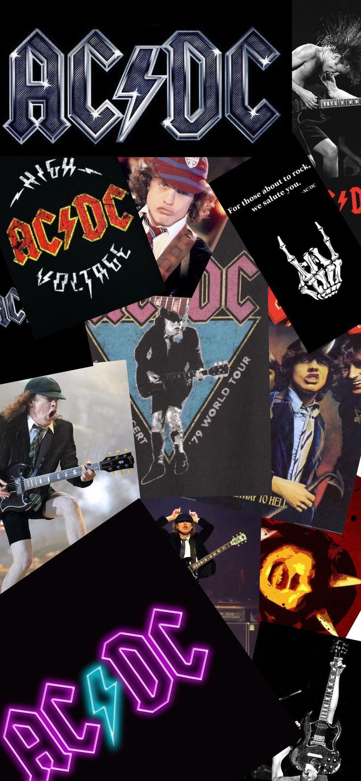  AC/DC Hintergrundbild 736x1593. Joselyn Walsh on Old School. Acdc wallpaper, Band wallpaper, Rock band posters