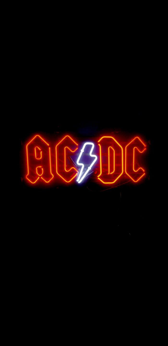  AC/DC Hintergrundbild 700x1439. Neon AC DC