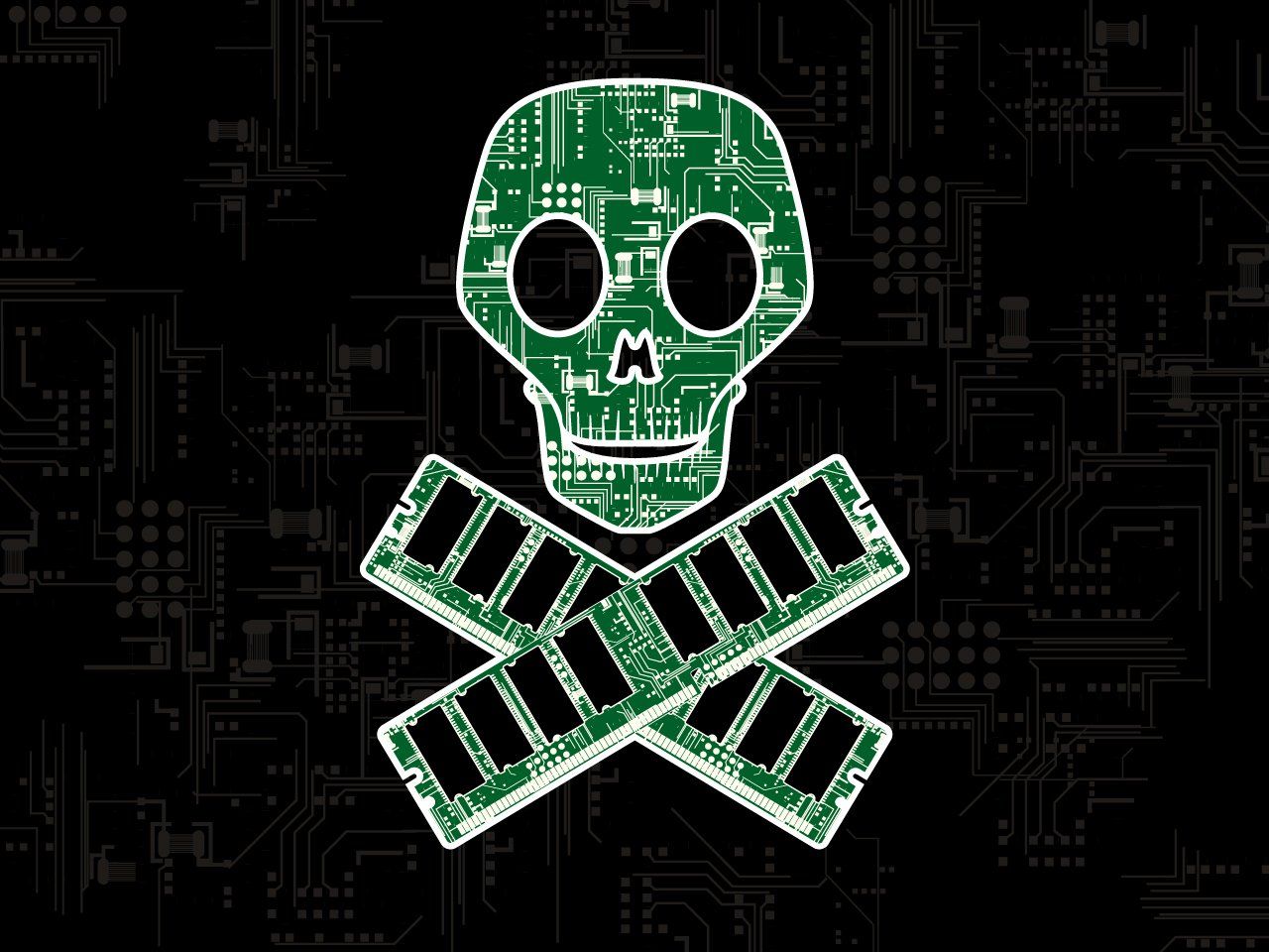  Hacker Hintergrundbild 1280x960. Hacker's Tech Skull: A Symbol of Digital Intrigue