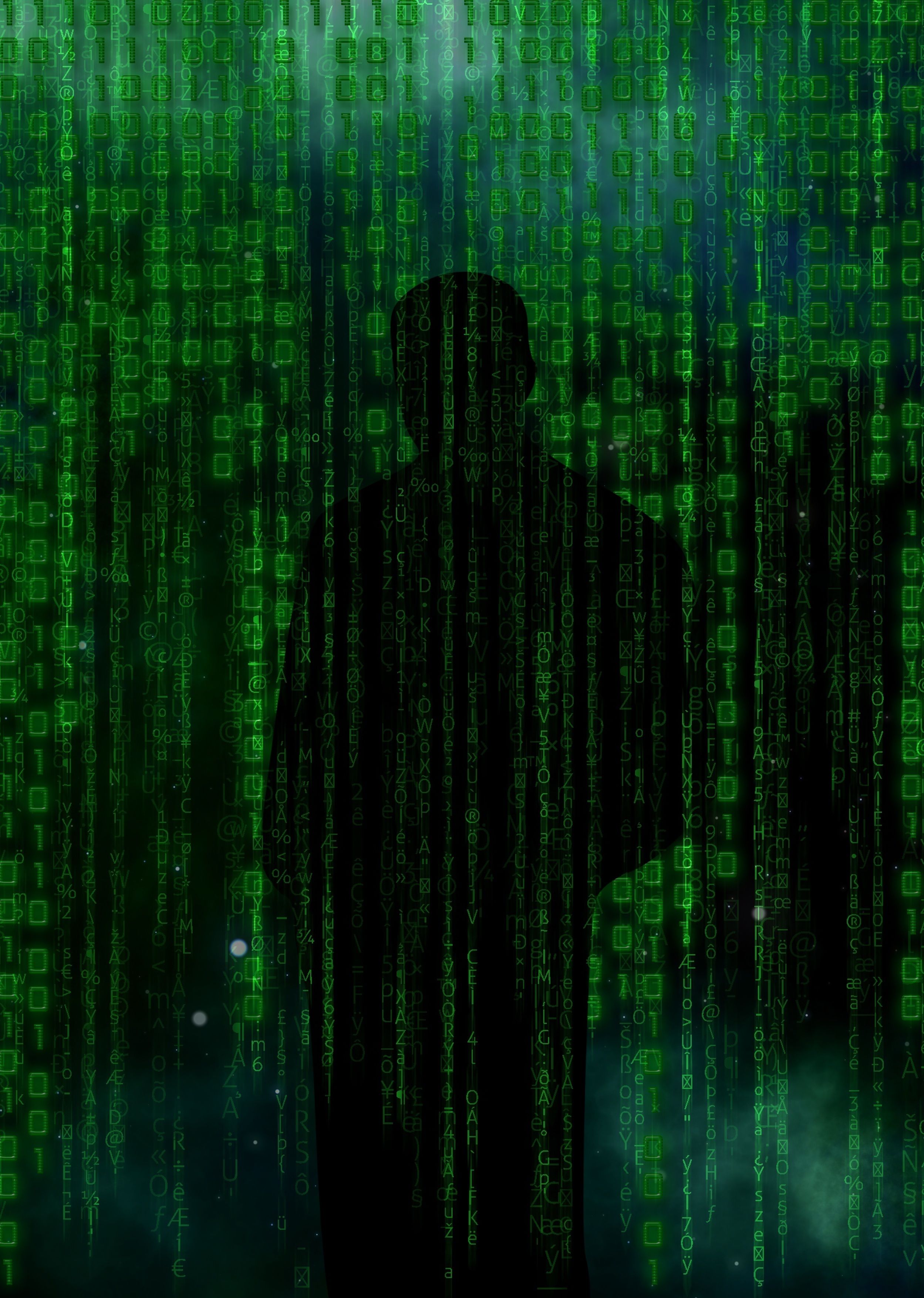  Hacker Hintergrundbild 2498x3508. Royalty Free Photo: Green Binary Wallpaper