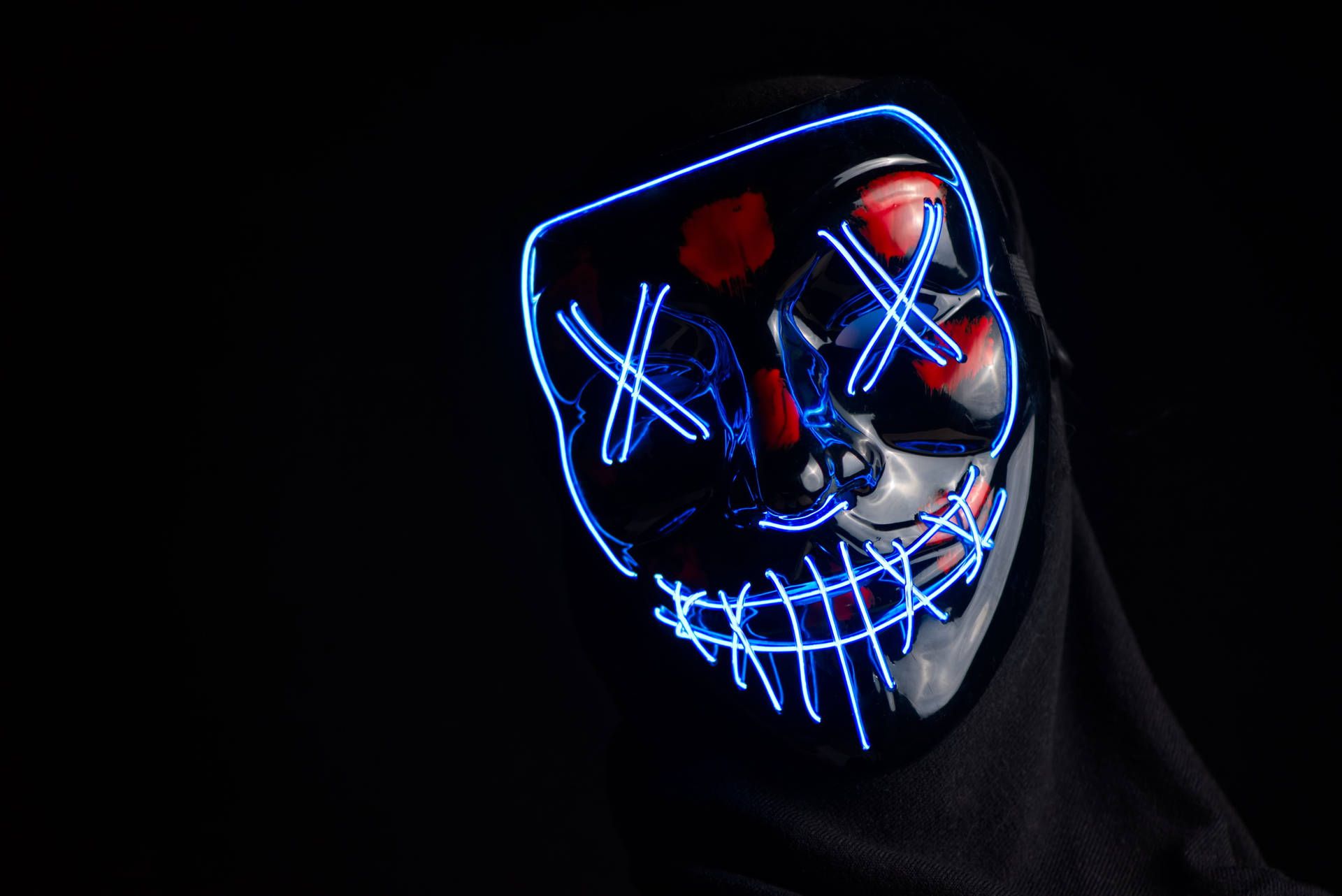  Hacker Hintergrundbild 1920x1282. Download Aesthetic Hacker Logo Illuminated On A Dark Digital Background Wallpaper