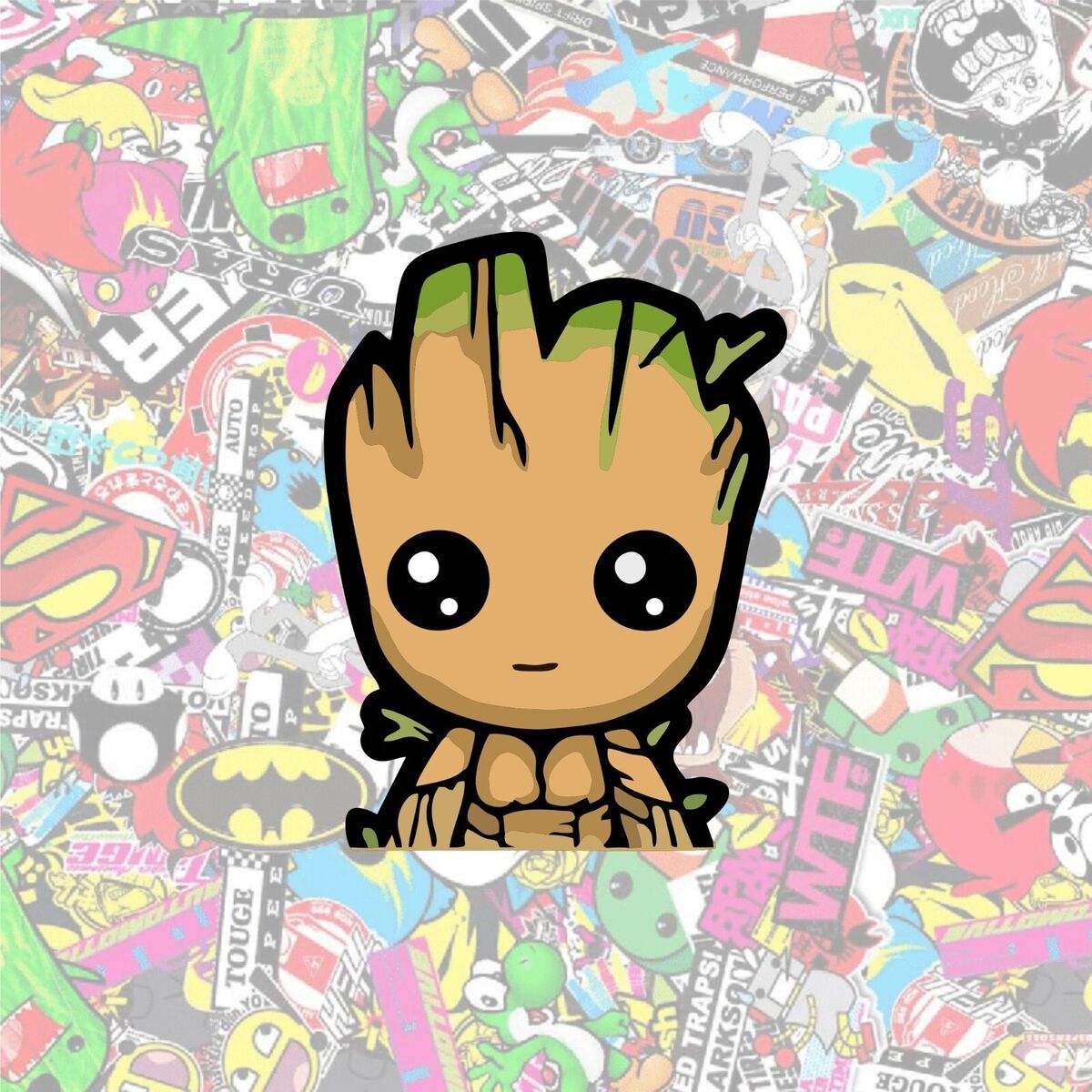  I Am Groot Hintergrundbild 1200x1200. Baby Groot Peeker Peeking Window Vinyl Car Decals Guardian Galaxy Stickers