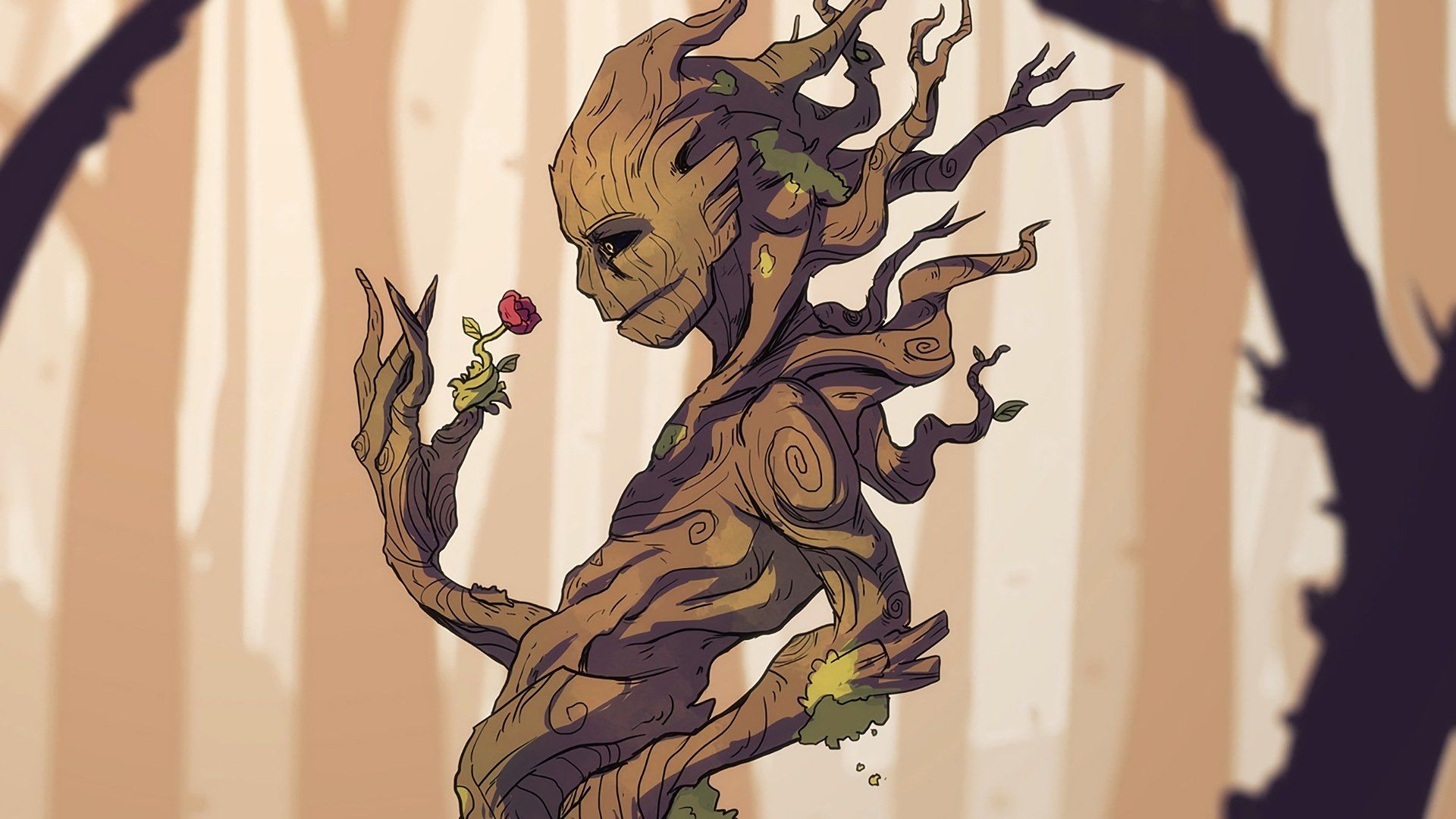  I Am Groot Hintergrundbild 1920x1080. Groot Guardians Comic HD Wallpaper