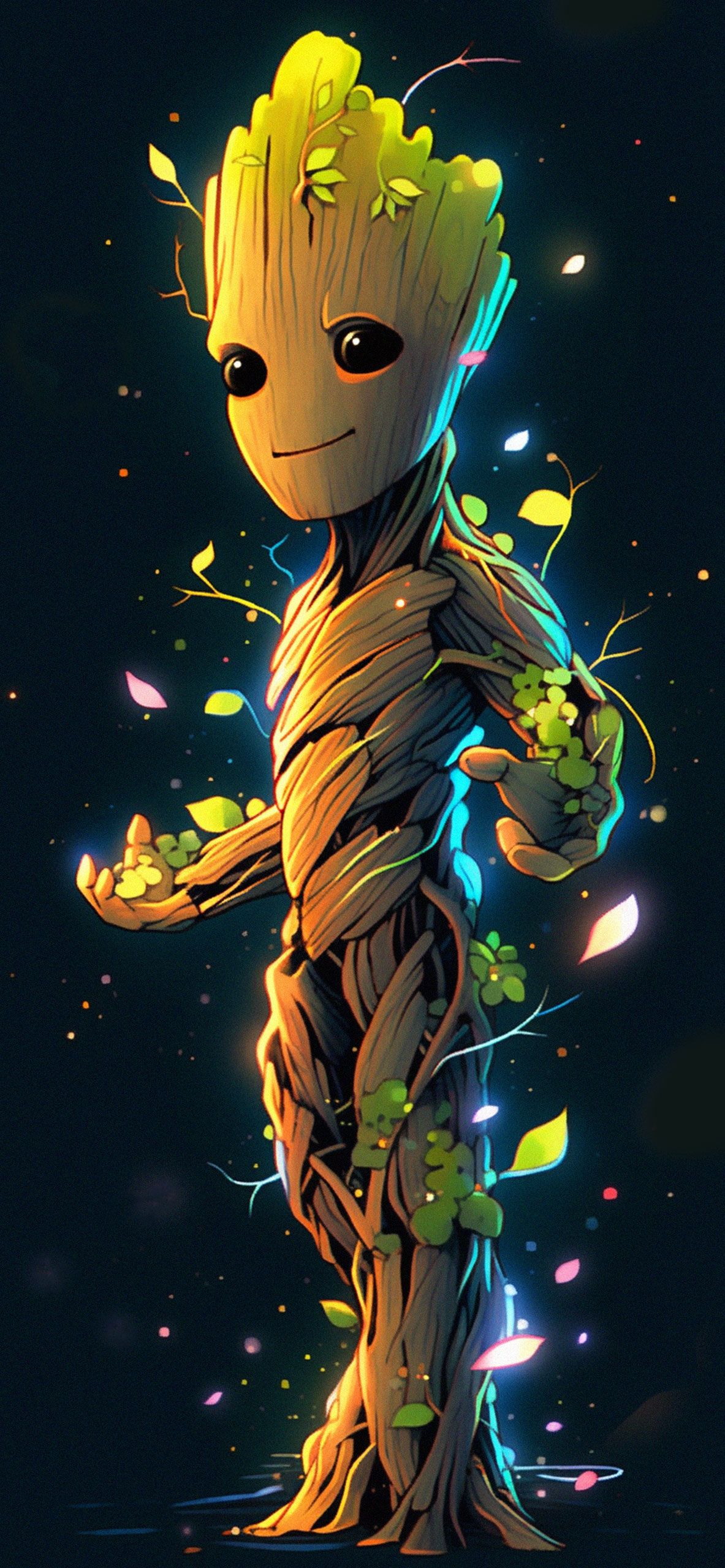  I Am Groot Hintergrundbild 1183x2560. Young Groot Dark Wallpaper Marvel Wallpaper HD
