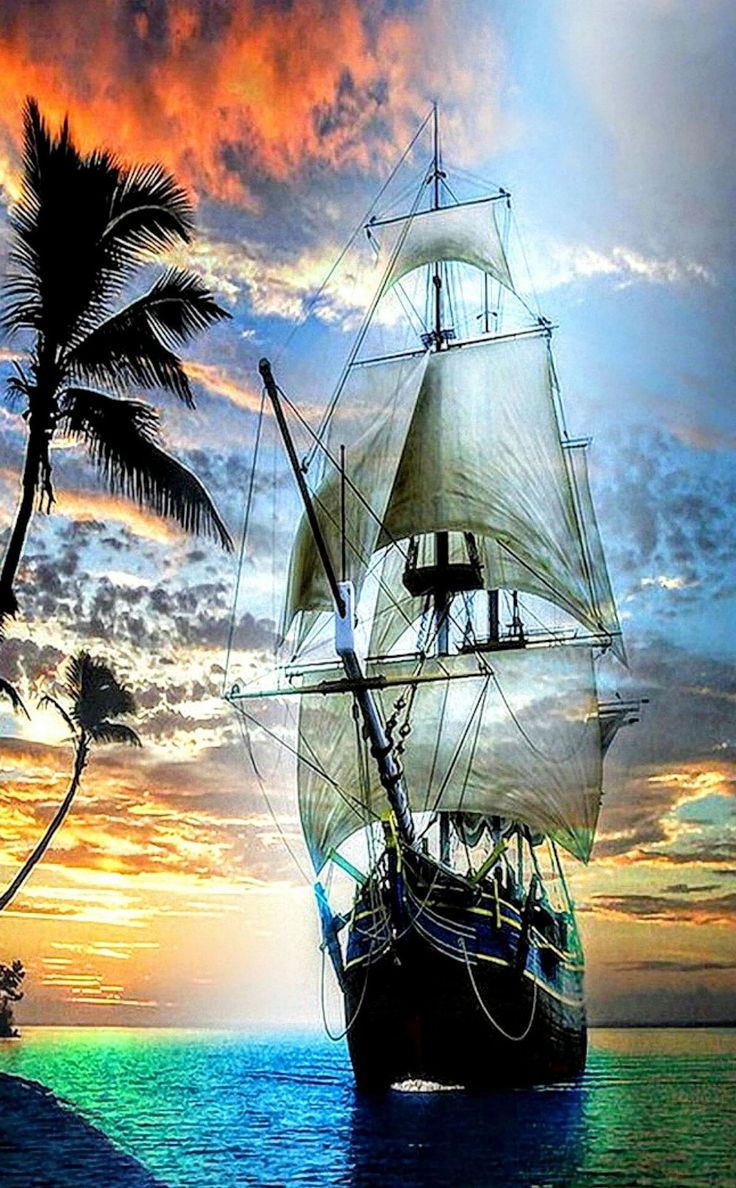  Segelschiff Hintergrundbild 736x1188. Pin von Macker auf Fotos. Naturbilder, Schiff gemälde, Segelboot malerei