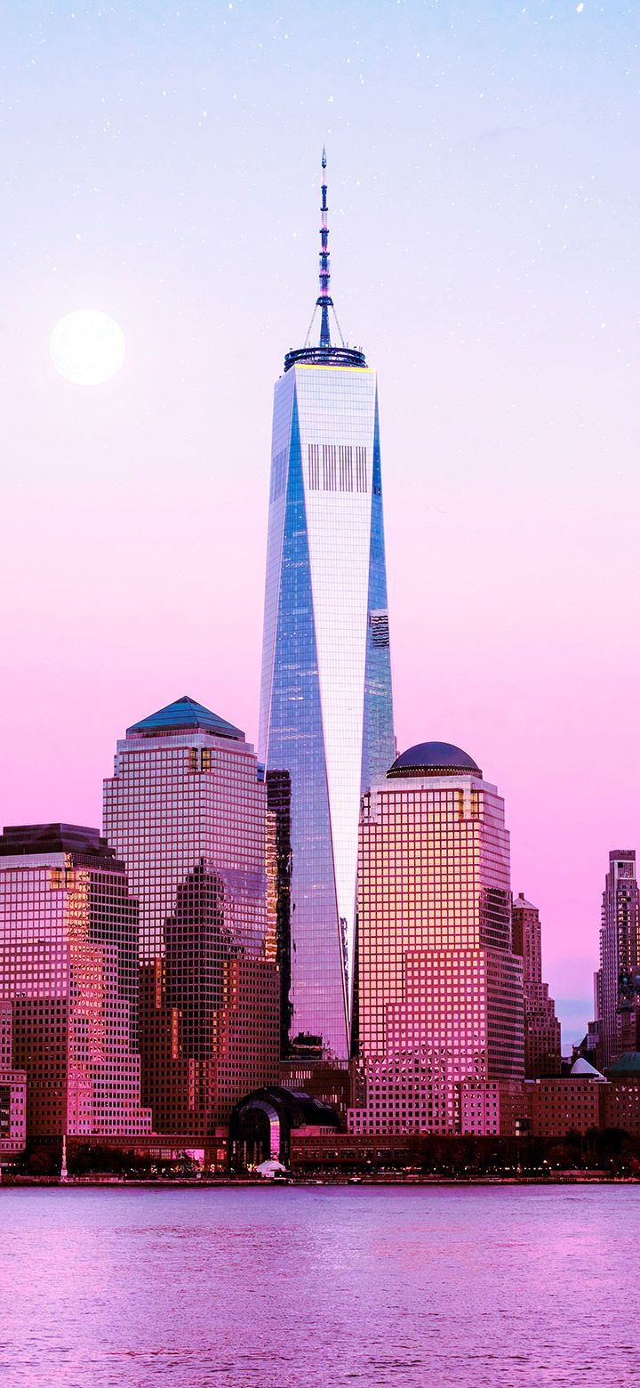  Skylines Hintergrundbild 720x1560. Aesthetic View Of The City Landscape 4K Phone Wallpaper