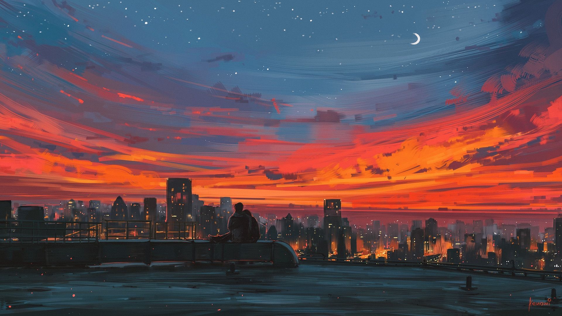  Skylines Hintergrundbild 1920x1080. Desktop Ästhetik Wallpaper 1920*1080