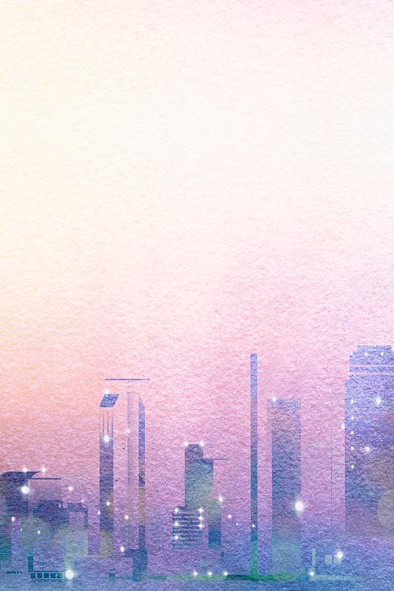  Skylines Hintergrundbild 800x1200. Purple skyline desktop wallpaper, watercolor. Premium Photo Illustration