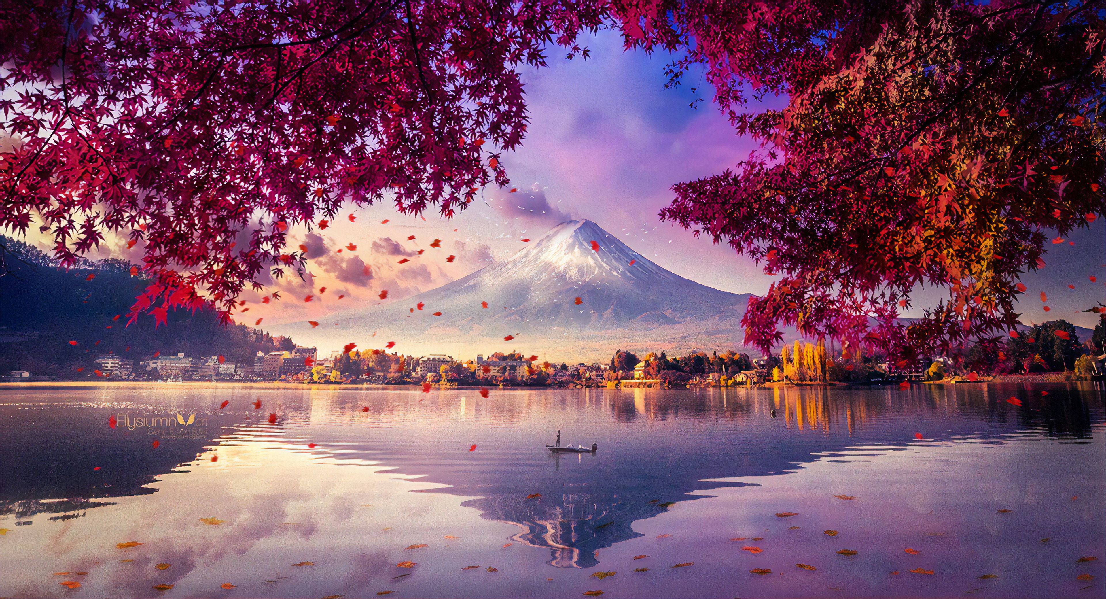  4k Natur Hintergrundbild 3840x2079. Kostenlose Hintergrundbilder Mount Fuji, Natur, Naturlandschaft, Reflexion, Baum, Bilder Für Ihren Desktop Und Fotos