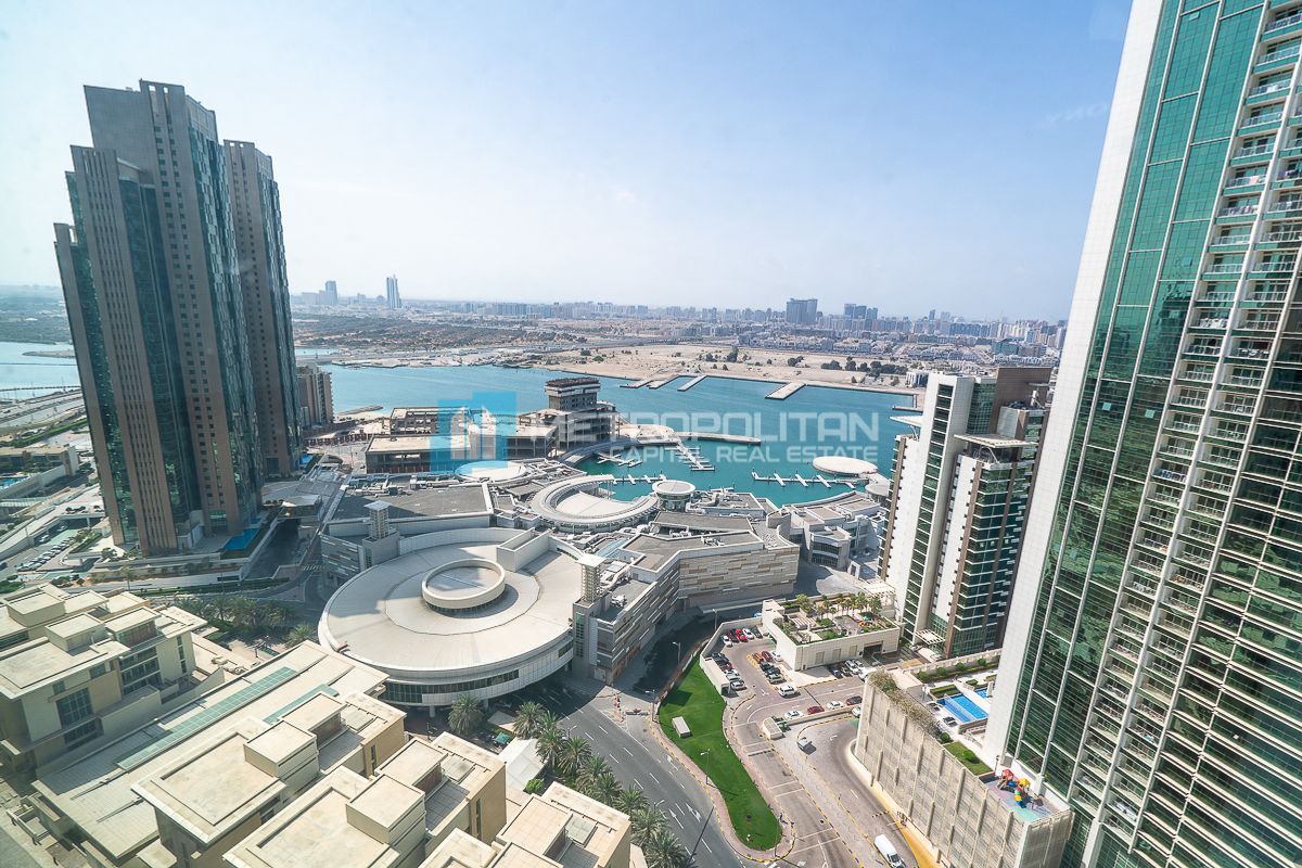  Abu Dhabi Tower Hintergrundbild 1200x800. Canal And Community View. High Floor 2BR. Vacant. Metropolitan Capital Real Estate