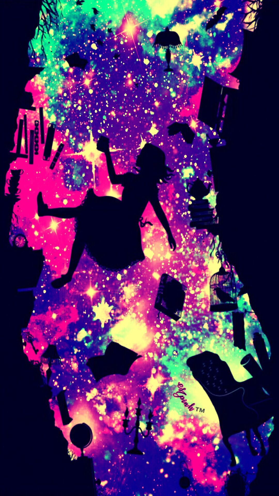  Alice Im Wunderland Hintergrundbild 1080x1920. Alice And Wonderland Galaxy Wallpaper #wallpaper #galaxy #sparkle #glitter #lockscreen #pretty. Alice in wonderland background, Galaxy wallpaper, Trippy wallpaper