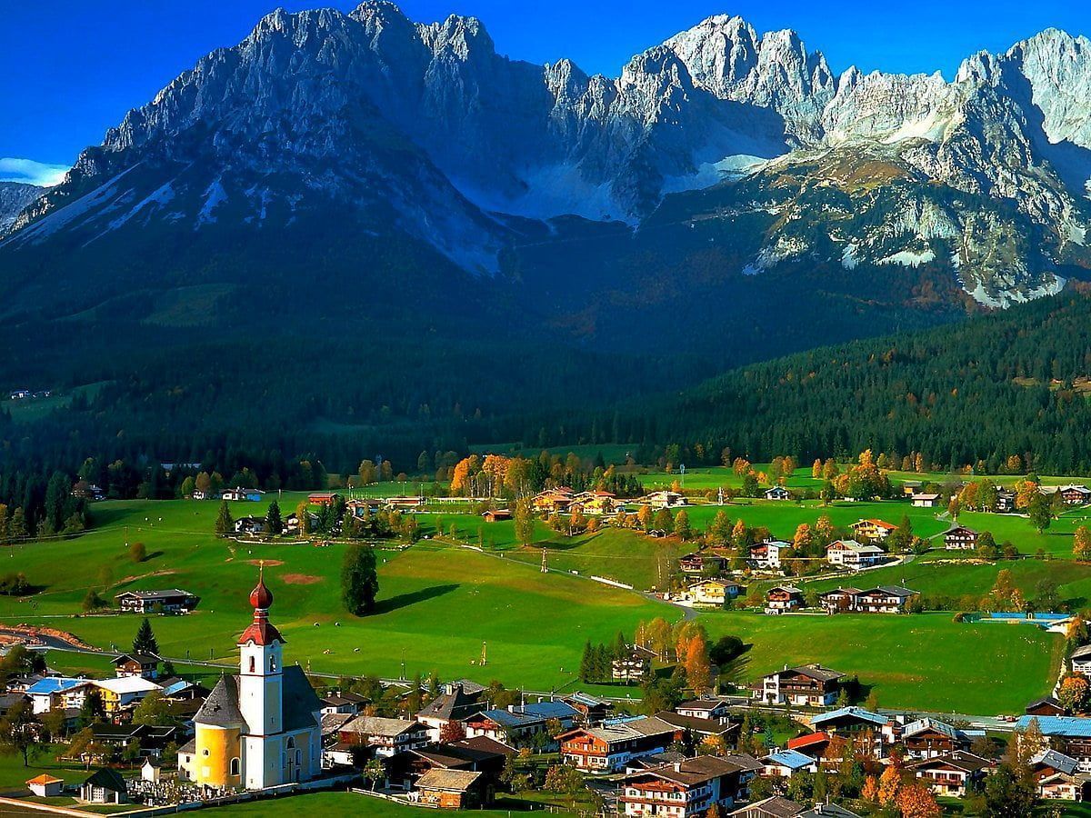  Berge Hintergrundbild 1200x900. Berge, Österreich, Bergdorf Foto. Download kostenlose Fotos