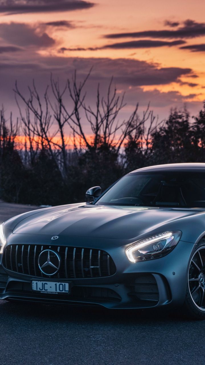  AMG Hintergrundbild 720x1280. Sunset, Mercedes AMG GT, Luxury Car, 720x1280 Wallpaper. Luxury Cars, Mercedes Amg, Mercedes Wallpaper