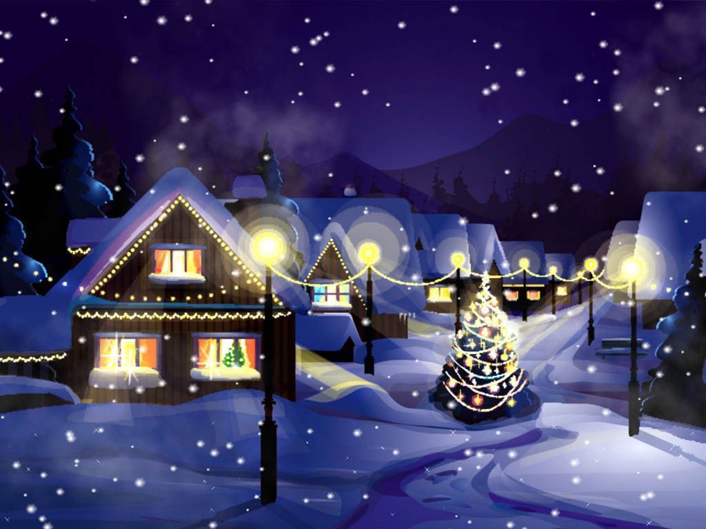  Animierte Hintergrundbild 1024x768. Weihnachten Schneefall animierte Wallpaper für Windows Animated Wallpaper