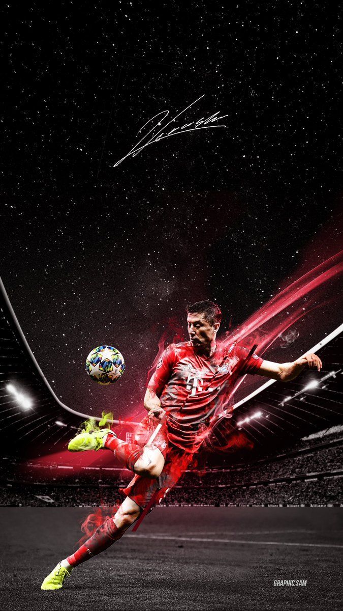 Lewandowski Hintergrundbild 675x1200. GraphicSam #Lewandowski